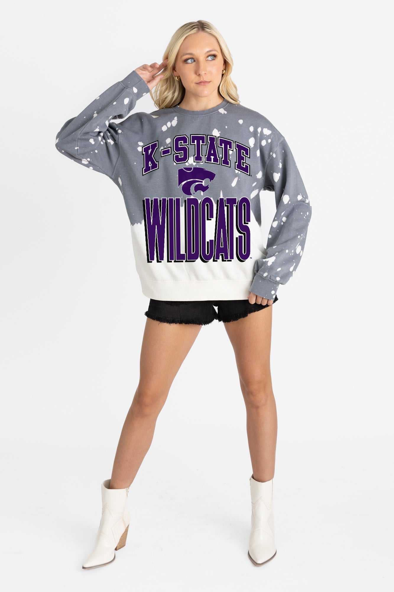 KANSAS STATE WILDCATS ARCH RIVALS LONG-SLEEVE FRENCH TERRY PULLOVER
