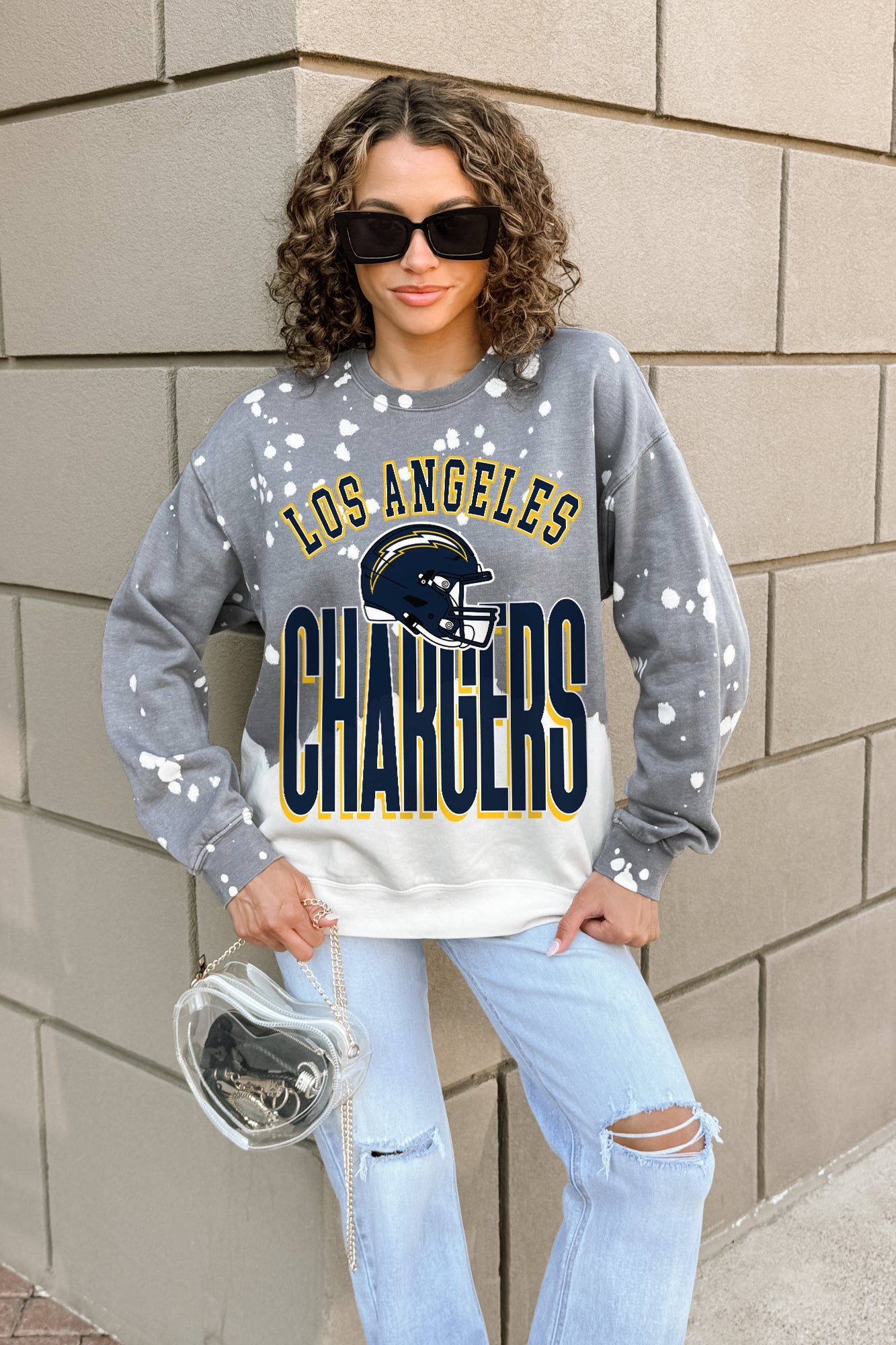 LOS ANGELES CHARGERS ARCH RIVALS LONG-SLEEVE FRENCH TERRY PULLOVER