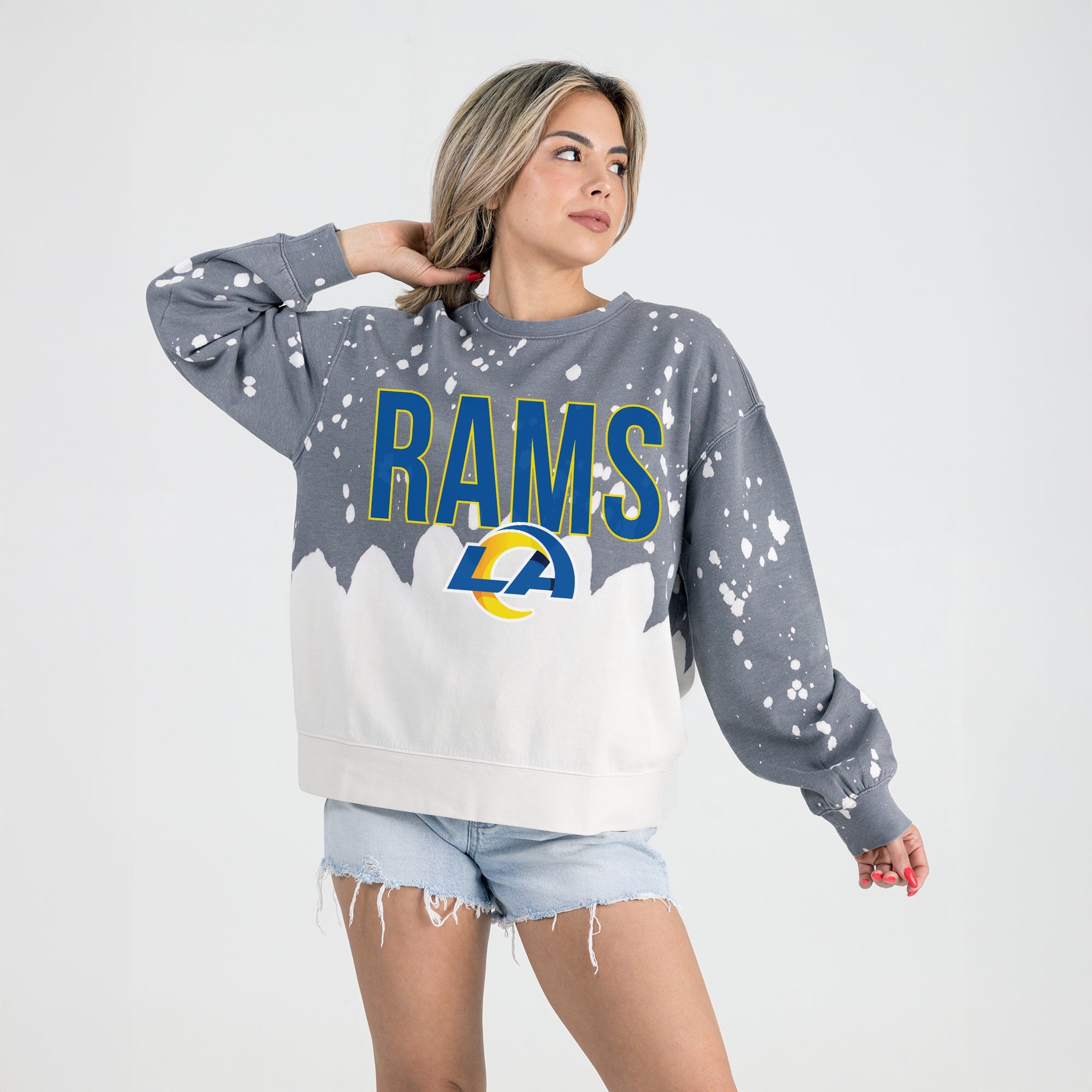 LOS ANGELES RAMS CASUAL FAN LONG-SLEEVE FRENCH TERRY PULLOVER