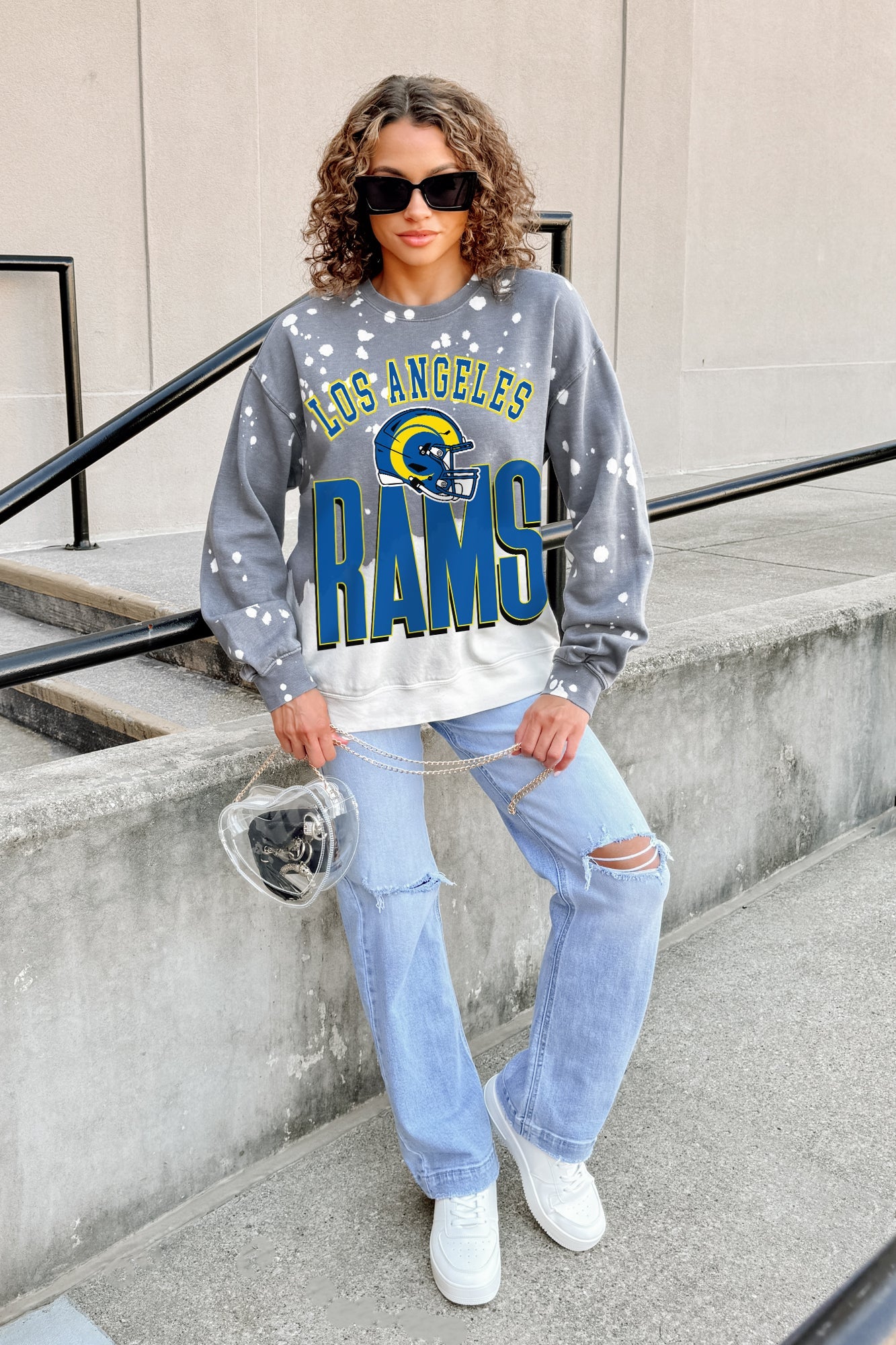LOS ANGELES RAMS ARCH RIVALS LONG-SLEEVE FRENCH TERRY PULLOVER