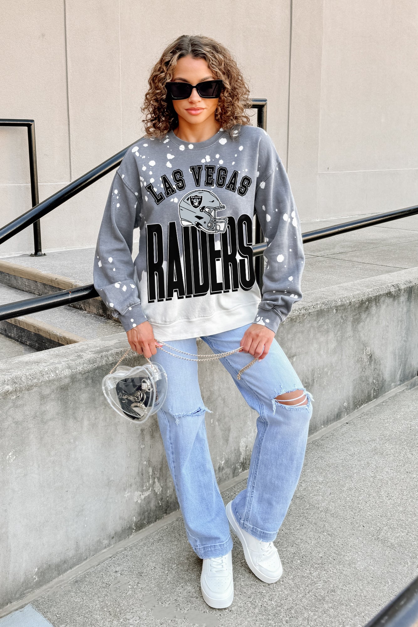 LAS VEGAS RAIDERS ARCH RIVALS LONG-SLEEVE FRENCH TERRY PULLOVER