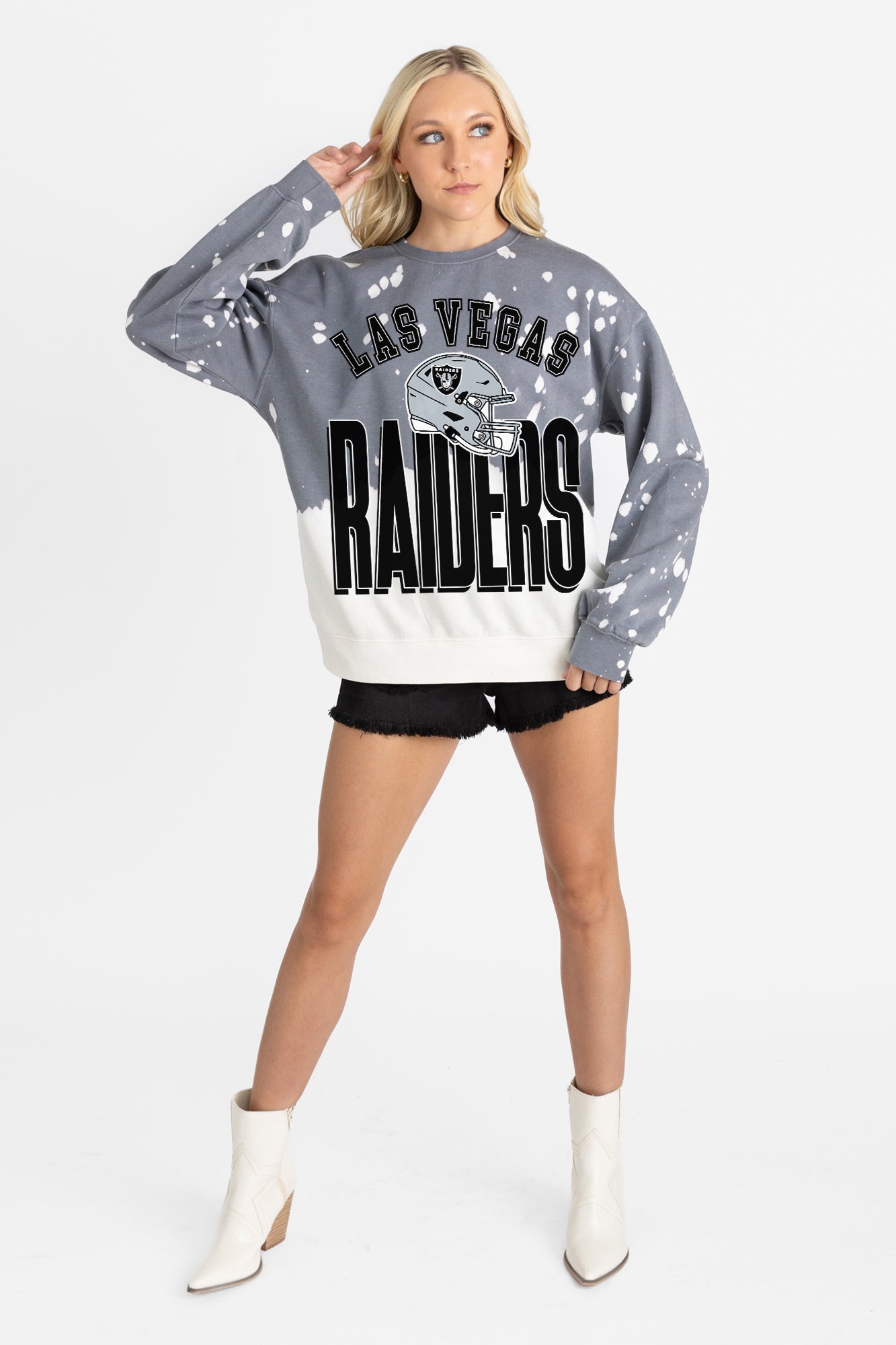 LAS VEGAS RAIDERS ARCH RIVALS LONG-SLEEVE FRENCH TERRY PULLOVER