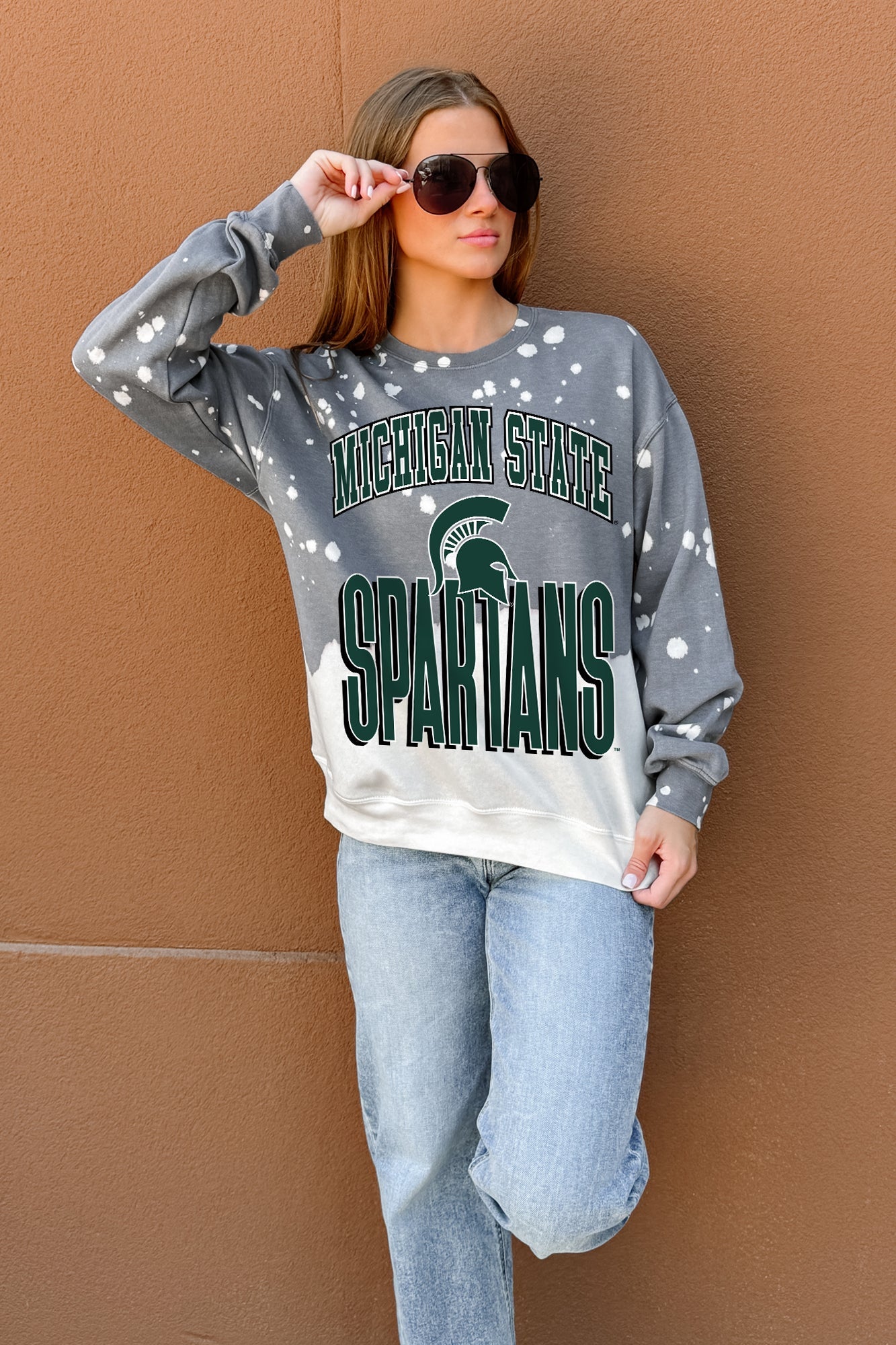 MICHIGAN STATE SPARTANS ARCH RIVALS LONG-SLEEVE FRENCH TERRY PULLOVER