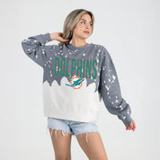 MIAMI DOLPHINS CASUAL FAN LONG-SLEEVE FRENCH TERRY PULLOVER