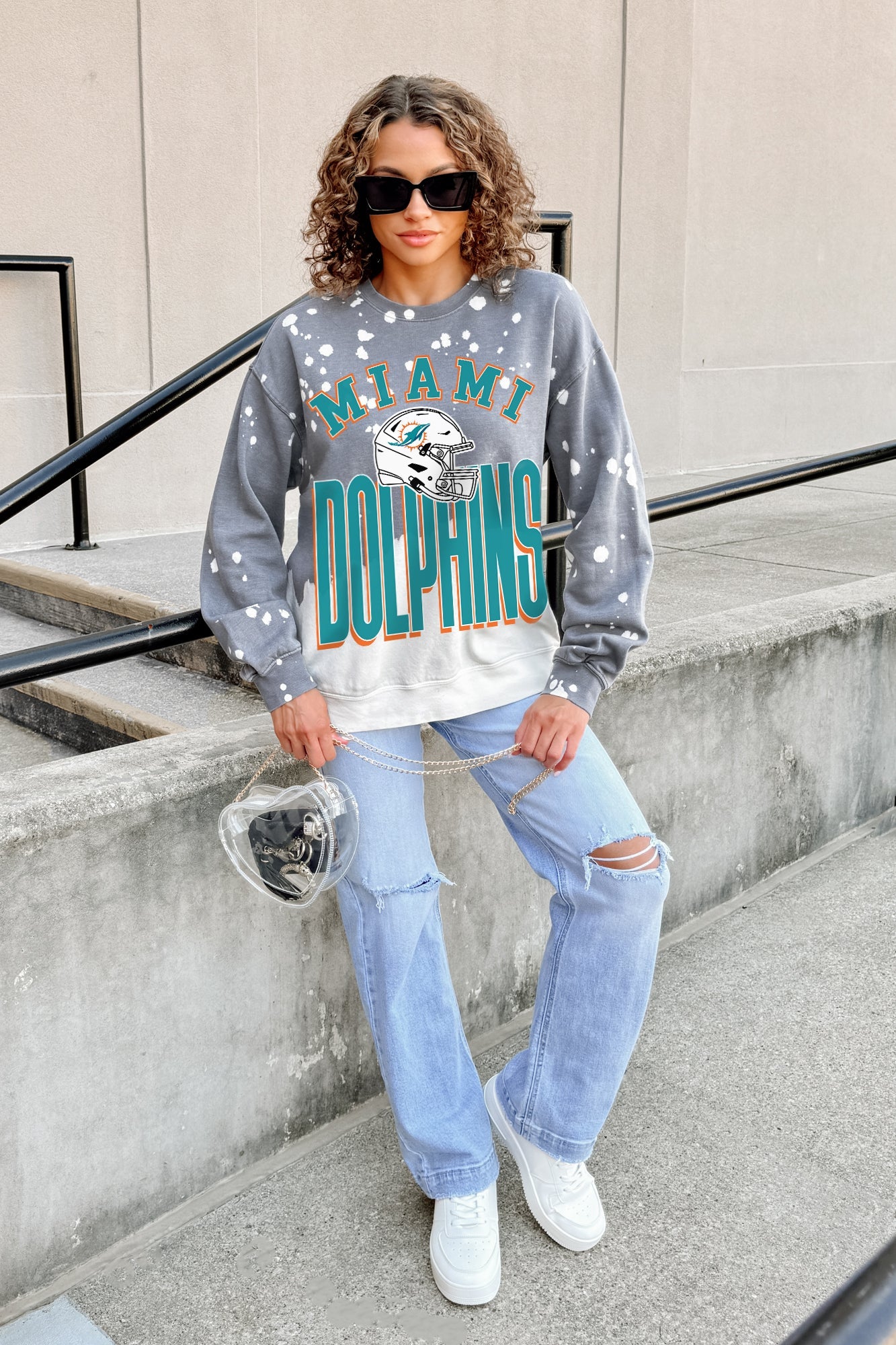 MIAMI DOLPHINS ARCH RIVALS LONG-SLEEVE FRENCH TERRY PULLOVER