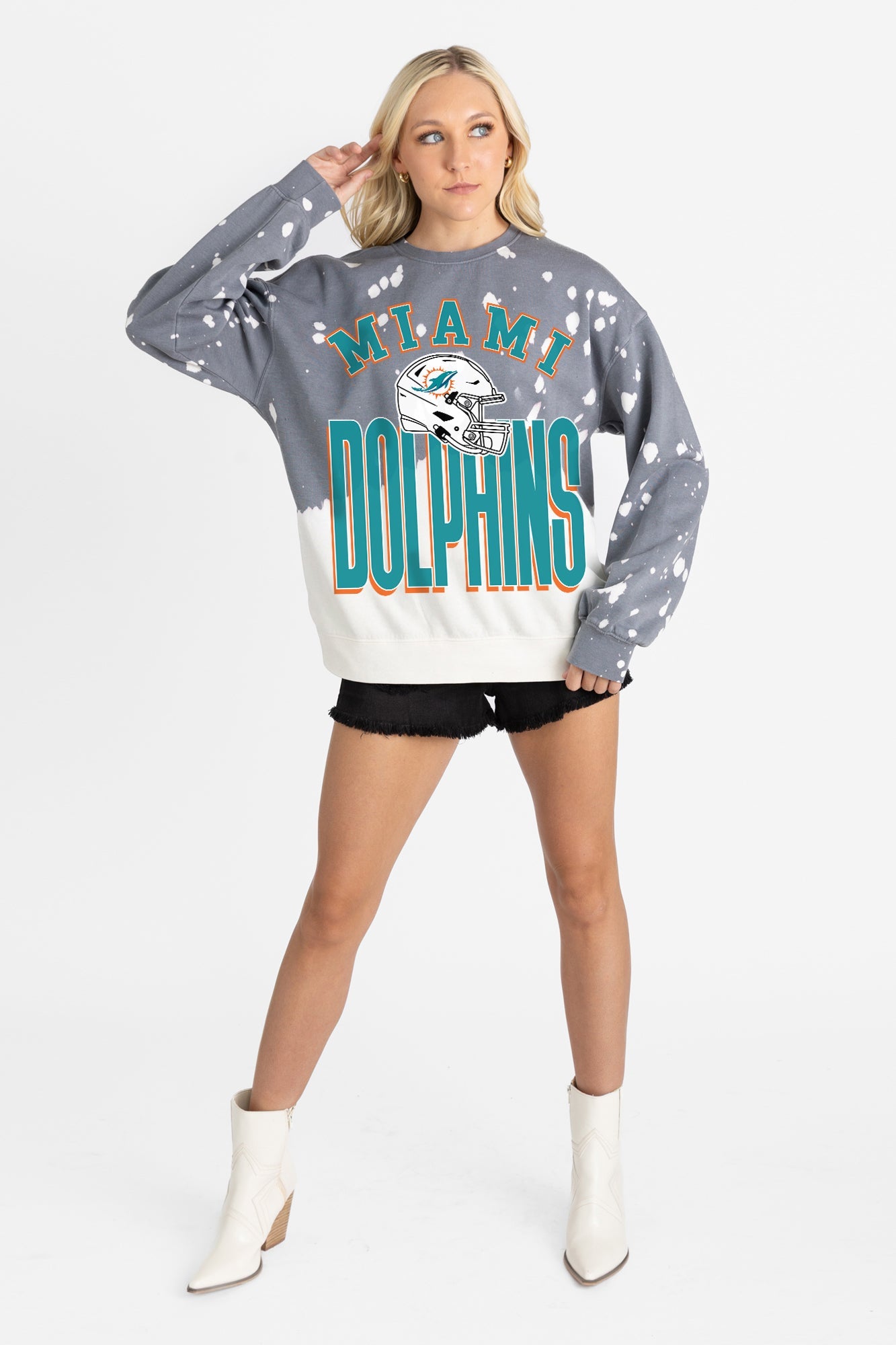 MIAMI DOLPHINS ARCH RIVALS LONG-SLEEVE FRENCH TERRY PULLOVER