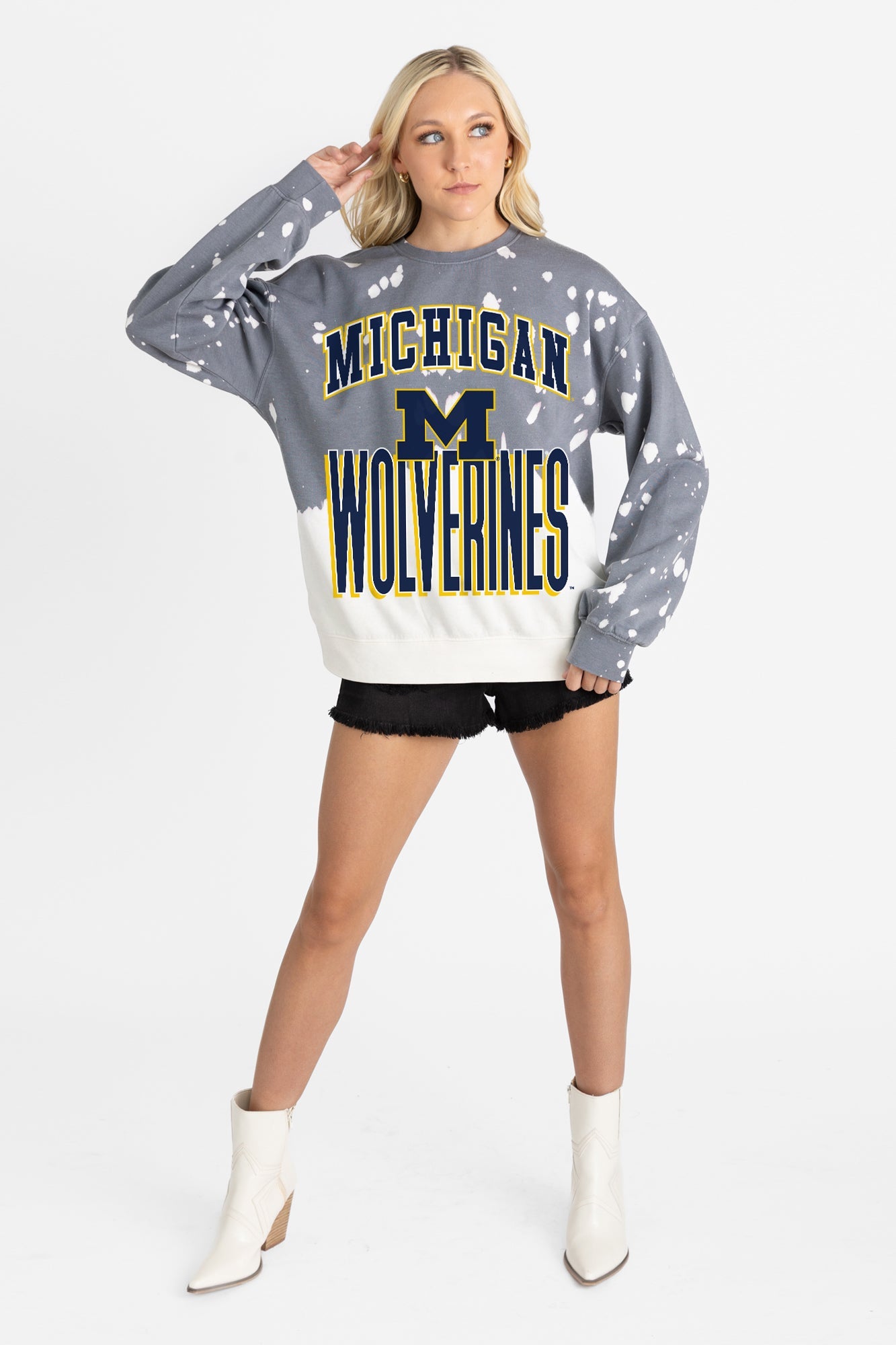 MICHIGAN WOLVERINES ARCH RIVALS LONG-SLEEVE FRENCH TERRY PULLOVER