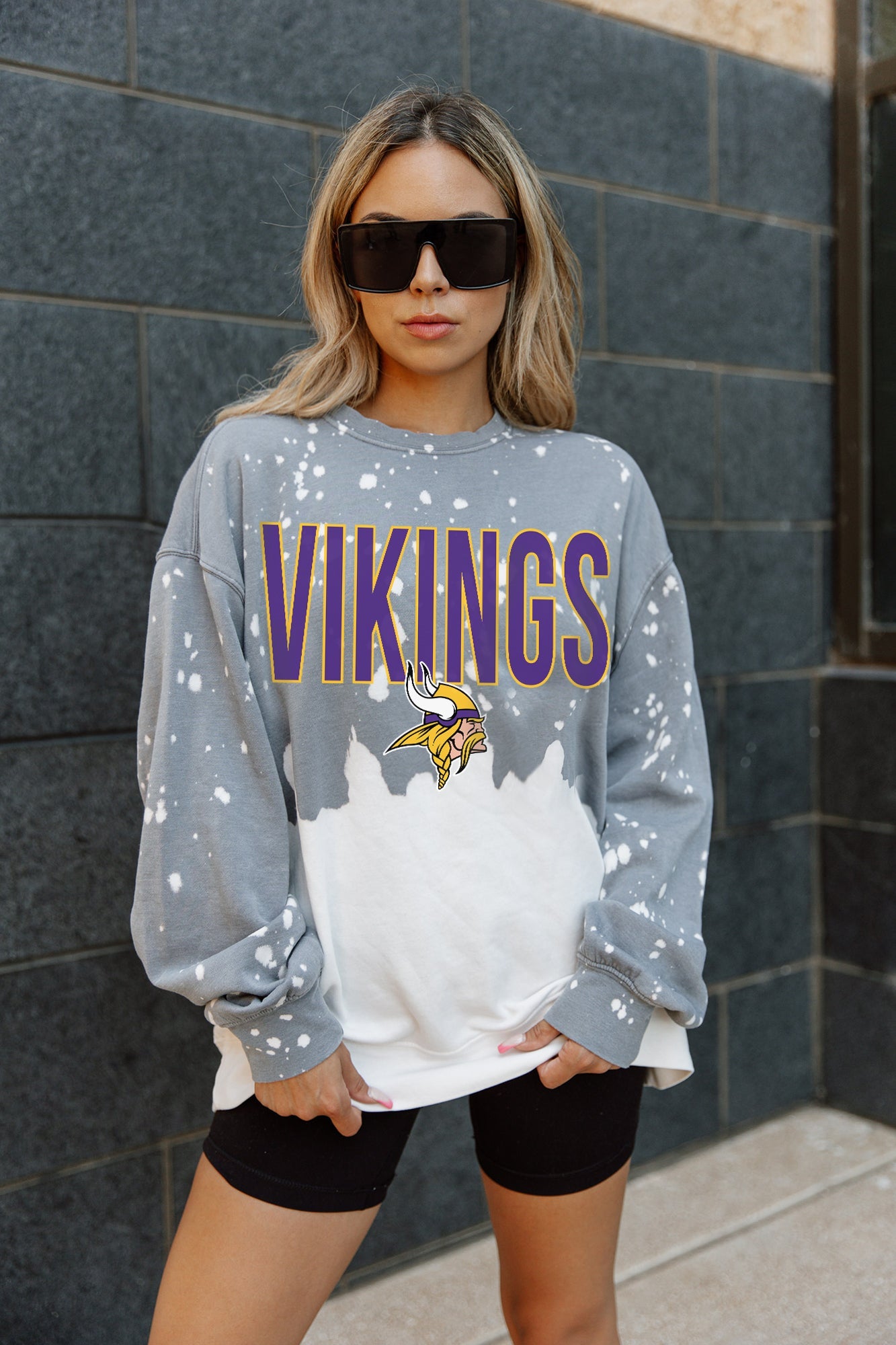 MINNESOTA VIKINGS CASUAL FAN LONG-SLEEVE FRENCH TERRY PULLOVER