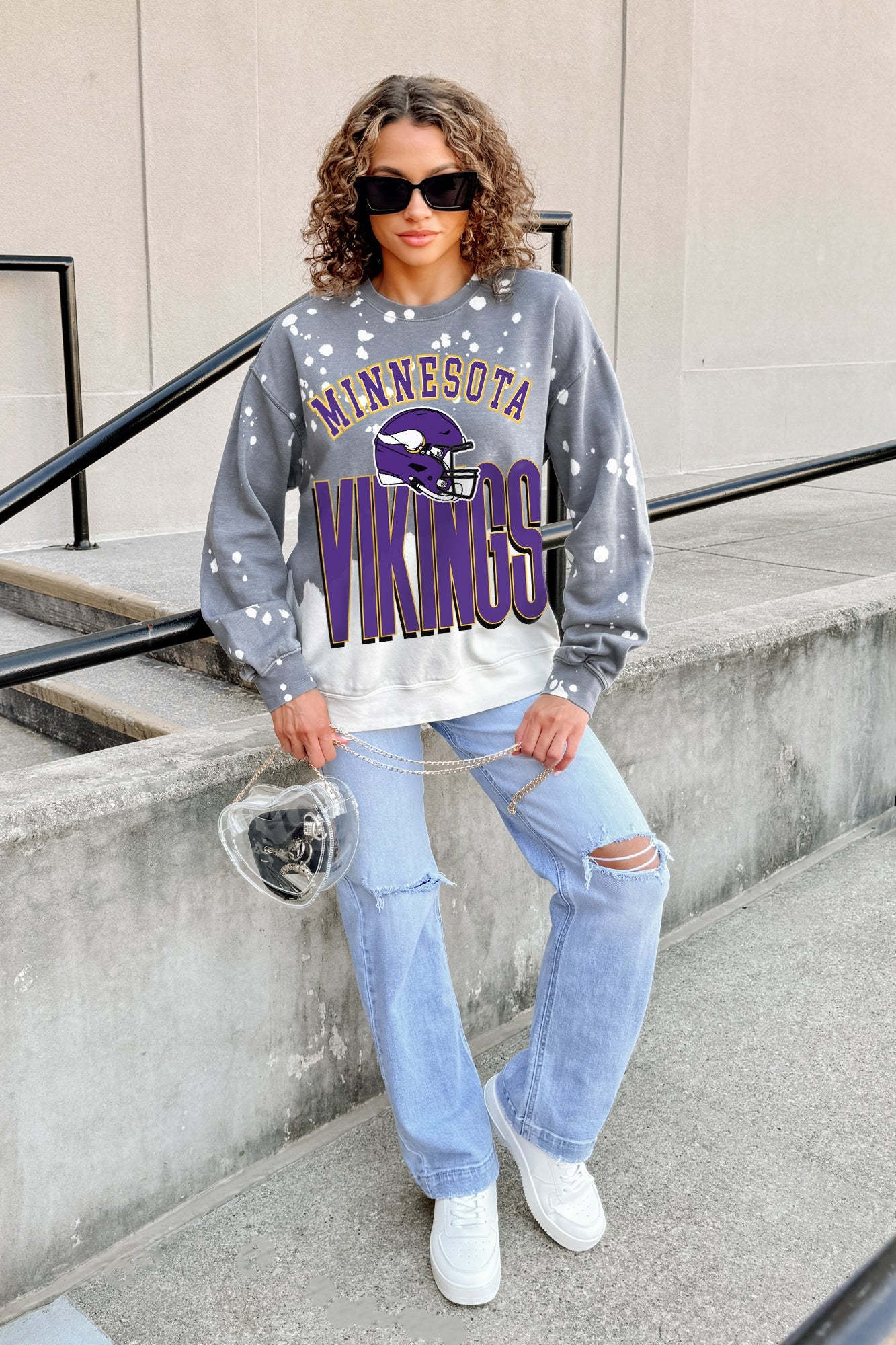MINNESOTA VIKINGS ARCH RIVALS LONG-SLEEVE FRENCH TERRY PULLOVER