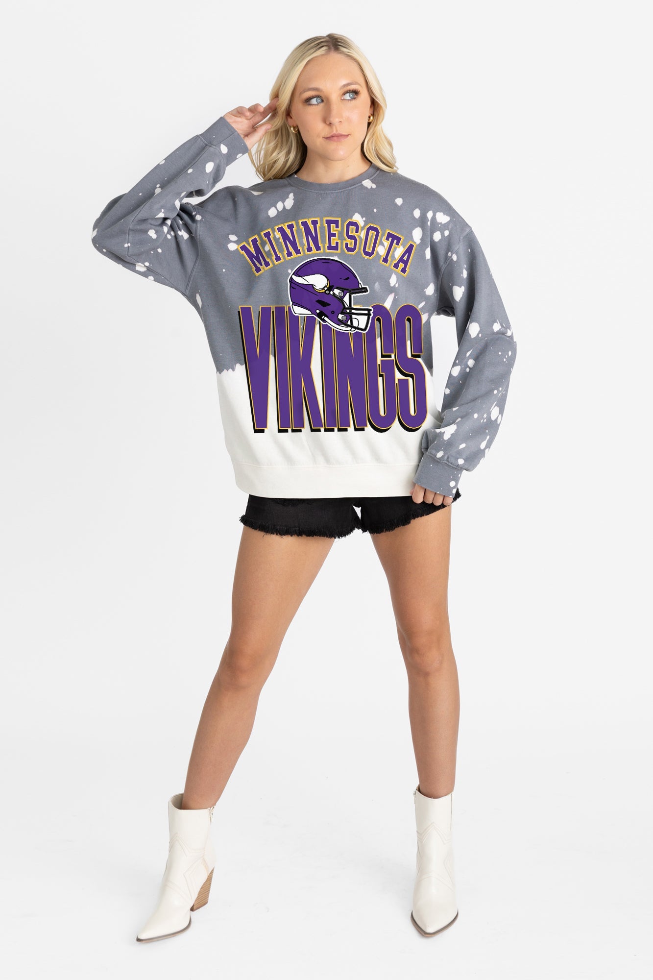 MINNESOTA VIKINGS ARCH RIVALS LONG-SLEEVE FRENCH TERRY PULLOVER