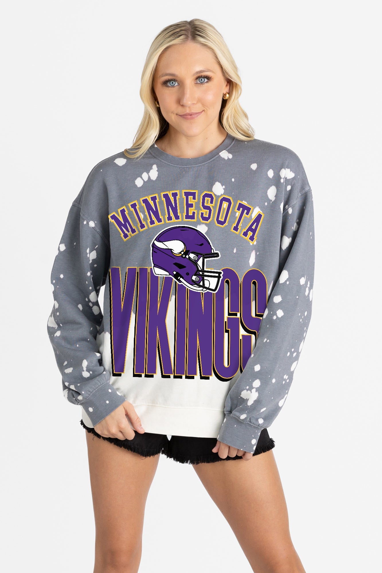 MINNESOTA VIKINGS ARCH RIVALS LONG-SLEEVE FRENCH TERRY PULLOVER