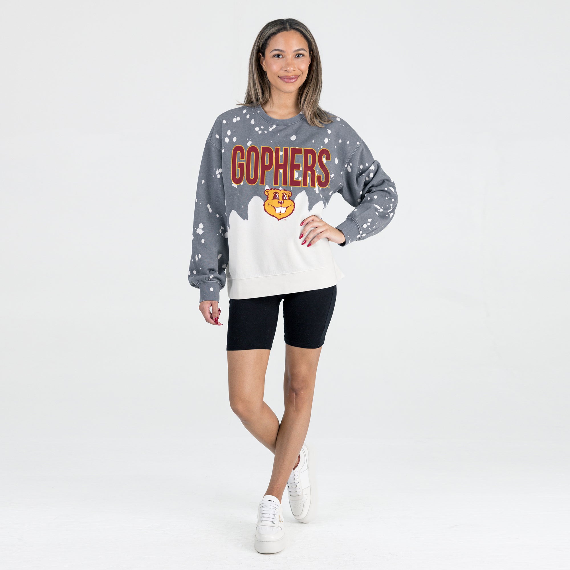 MINNESOTA GOLDEN GOPHERS CASUAL FAN LONG-SLEEVE FRENCH TERRY PULLOVER