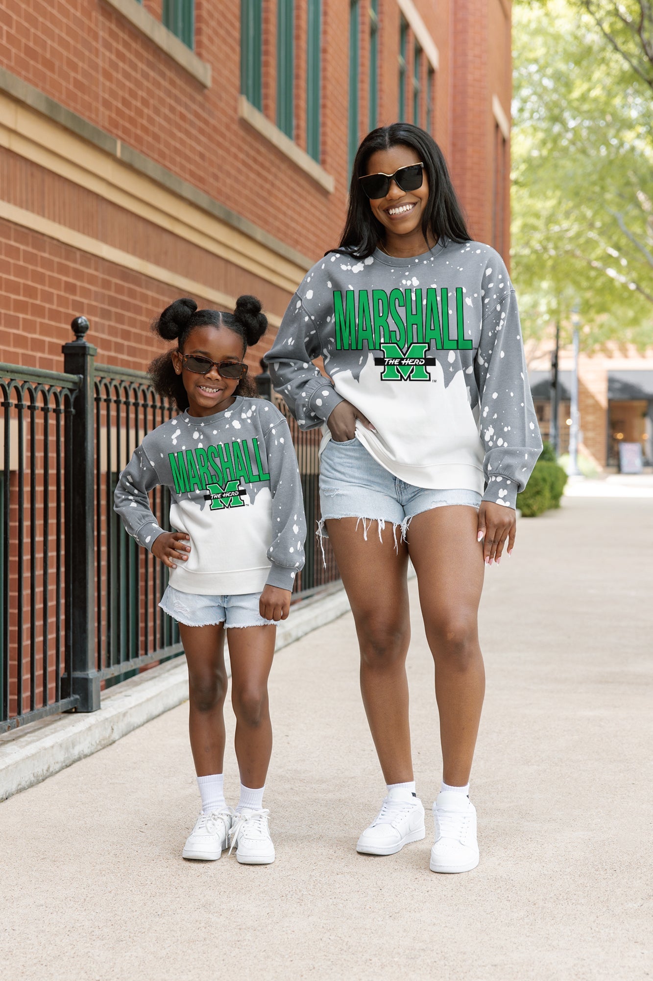 MARSHALL THUNDERING HERD CASUAL FAN LONG-SLEEVE FRENCH TERRY PULLOVER
