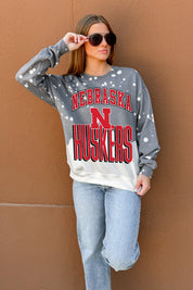 NEBRASKA CORNHUSKERS ARCH RIVALS LONG-SLEEVE FRENCH TERRY PULLOVER