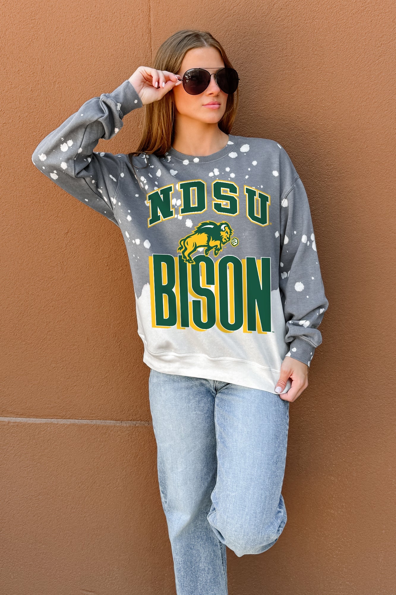 NORTH DAKOTA STATE BISON ARCH RIVALS LONG-SLEEVE FRENCH TERRY PULLOVER