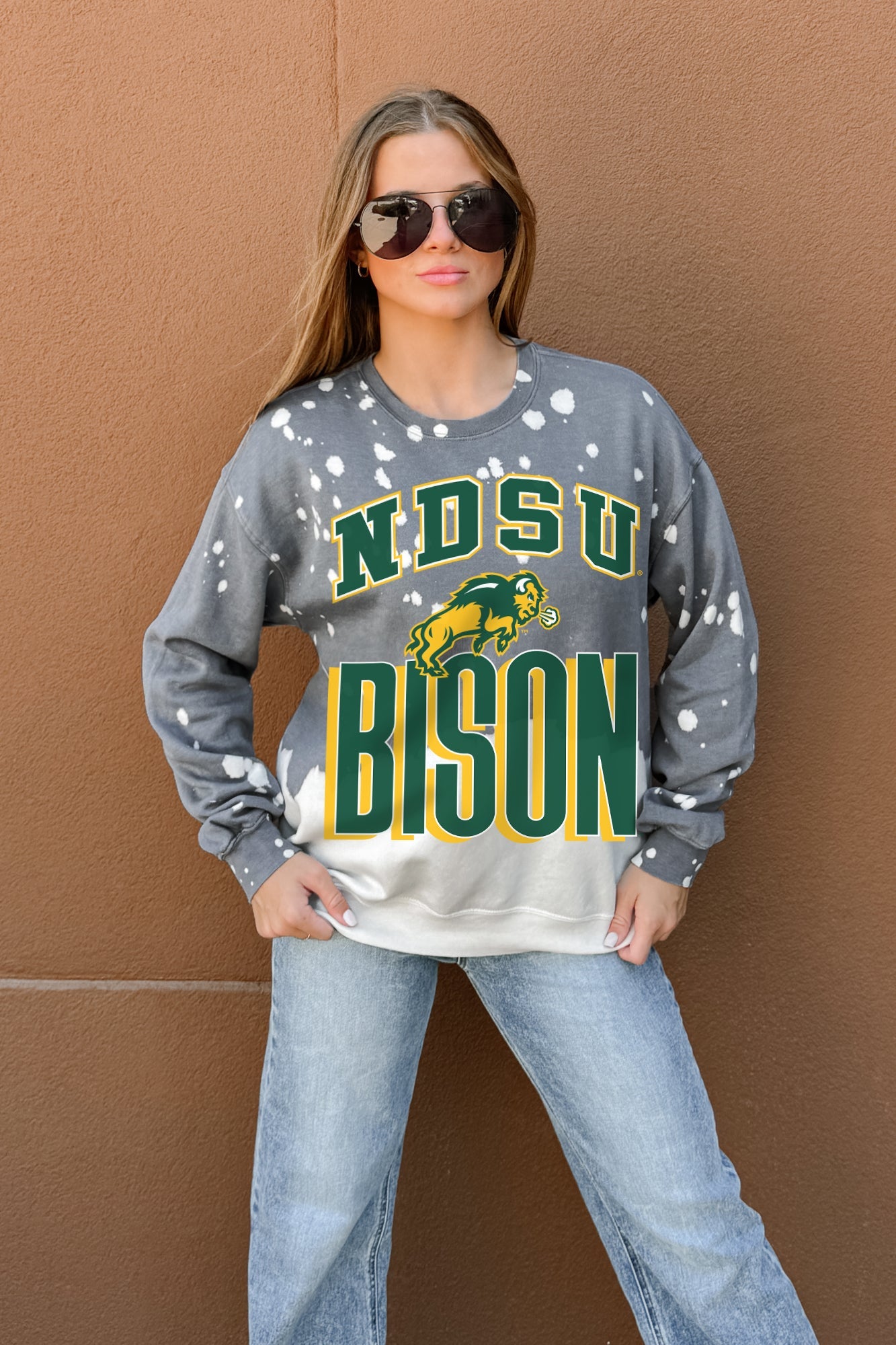 NORTH DAKOTA STATE BISON ARCH RIVALS LONG-SLEEVE FRENCH TERRY PULLOVER