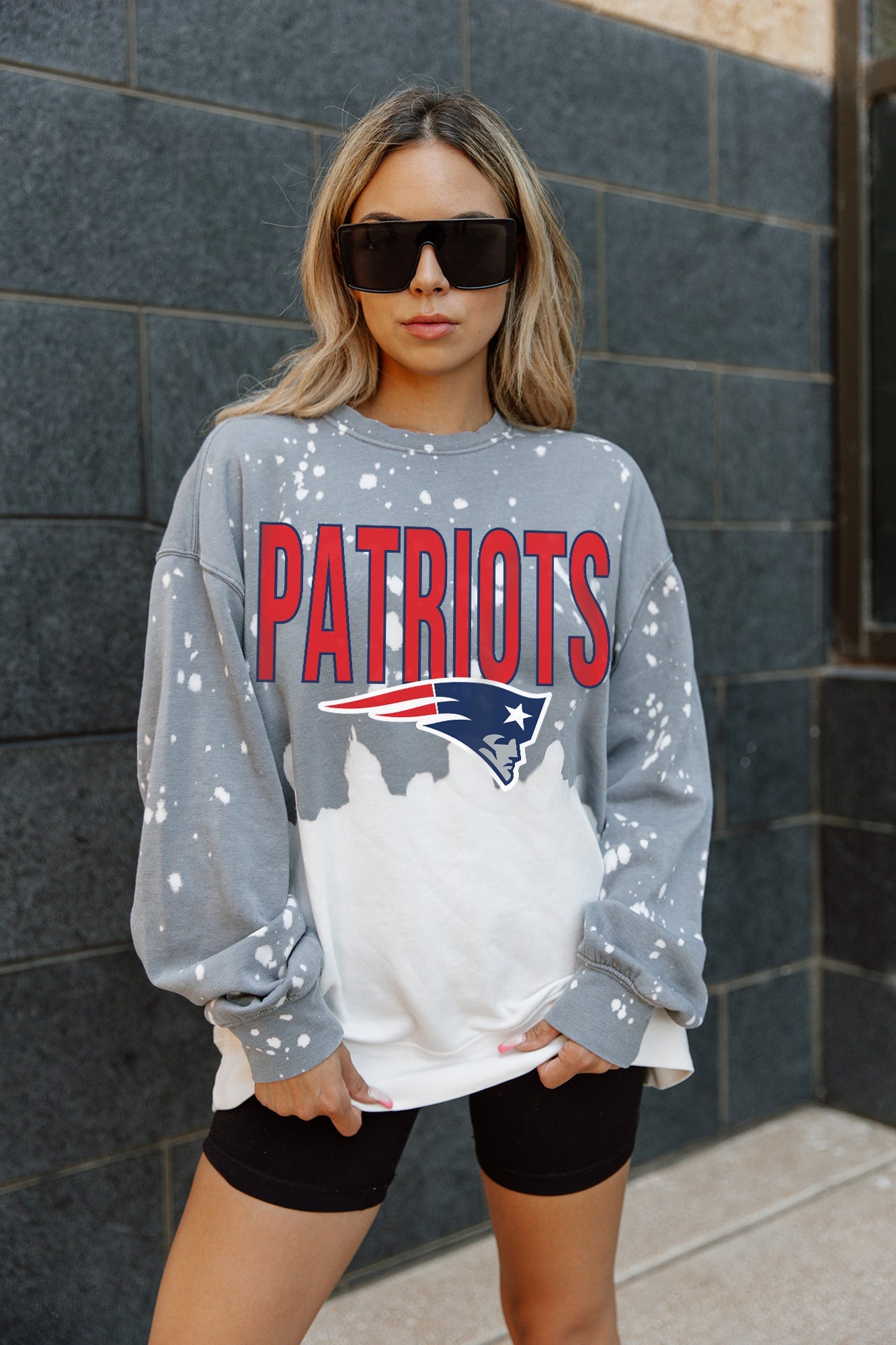 NEW ENGLAND PATRIOTS CASUAL FAN LONG-SLEEVE FRENCH TERRY PULLOVER