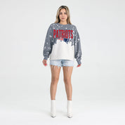 NEW ENGLAND PATRIOTS CASUAL FAN LONG-SLEEVE FRENCH TERRY PULLOVER