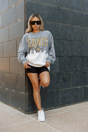 NEW ORLEANS SAINTS CASUAL FAN LONG-SLEEVE FRENCH TERRY PULLOVER