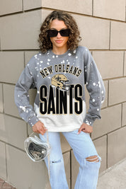 NEW ORLEANS SAINTS ARCH RIVALS LONG-SLEEVE FRENCH TERRY PULLOVER