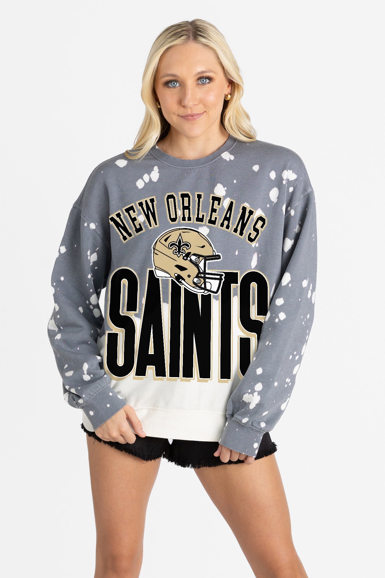 NEW ORLEANS SAINTS ARCH RIVALS LONG-SLEEVE FRENCH TERRY PULLOVER