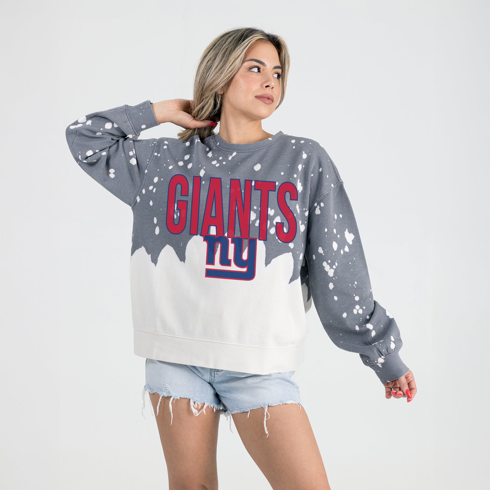 NEW YORK GIANTS CASUAL FAN LONG-SLEEVE FRENCH TERRY PULLOVER