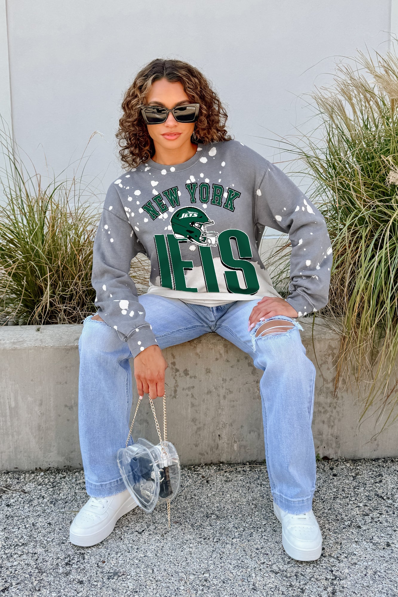 NEW YORK JETS ARCH RIVALS LONG-SLEEVE FRENCH TERRY PULLOVER