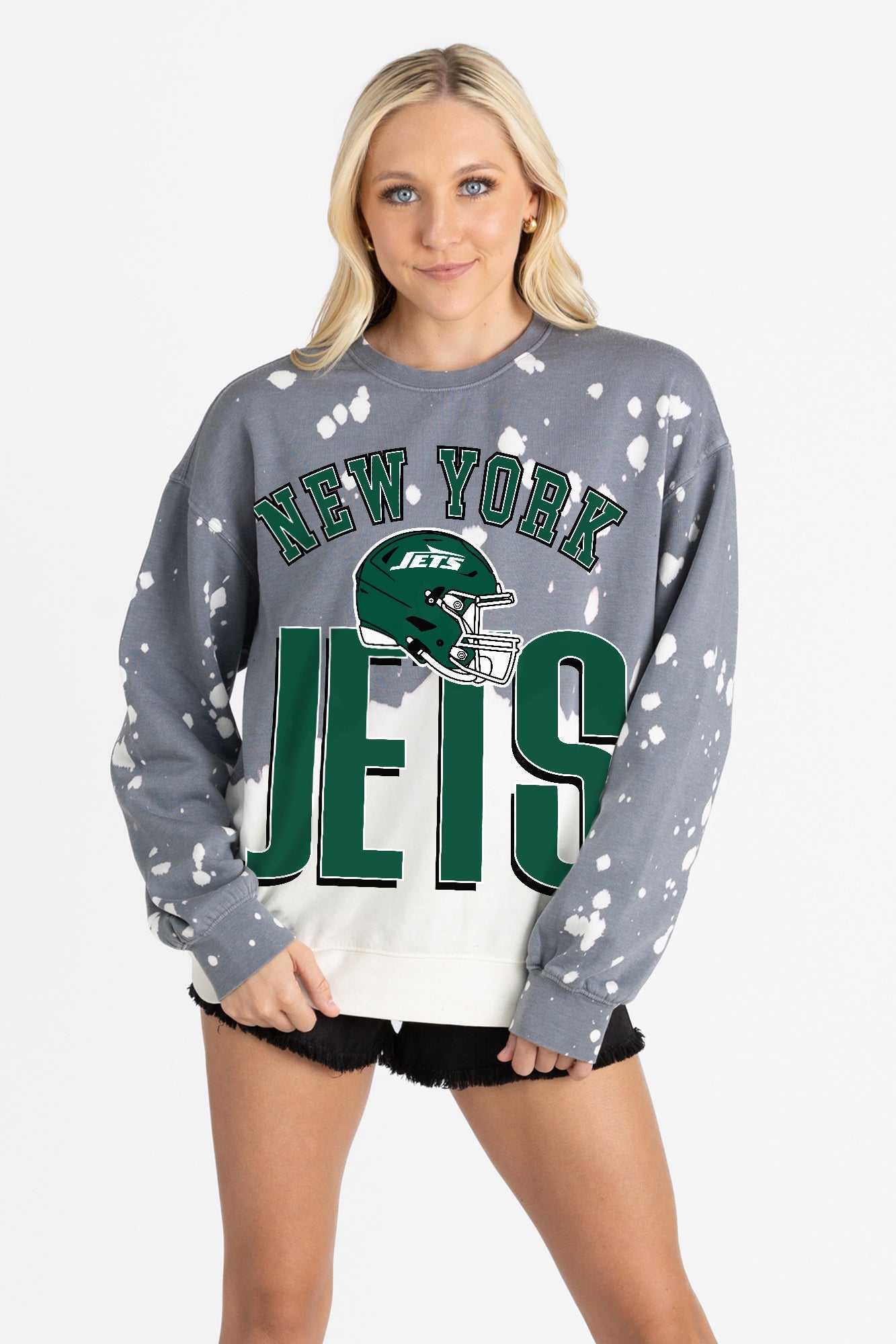 NEW YORK JETS ARCH RIVALS LONG-SLEEVE FRENCH TERRY PULLOVER