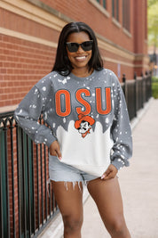 OKLAHOMA STATE COWBOYS CASUAL FAN LONG-SLEEVE FRENCH TERRY PULLOVER