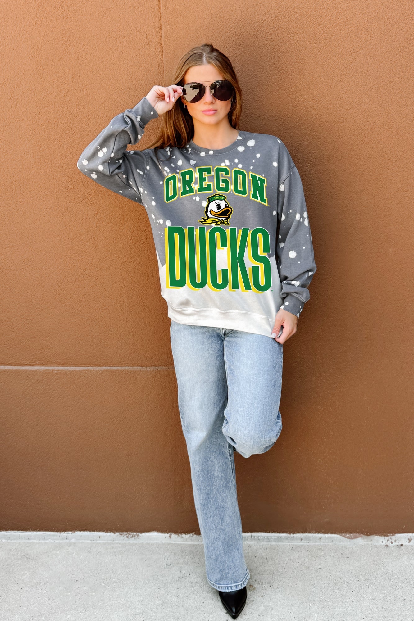 OREGON DUCKS ARCH RIVALS LONG-SLEEVE FRENCH TERRY PULLOVER