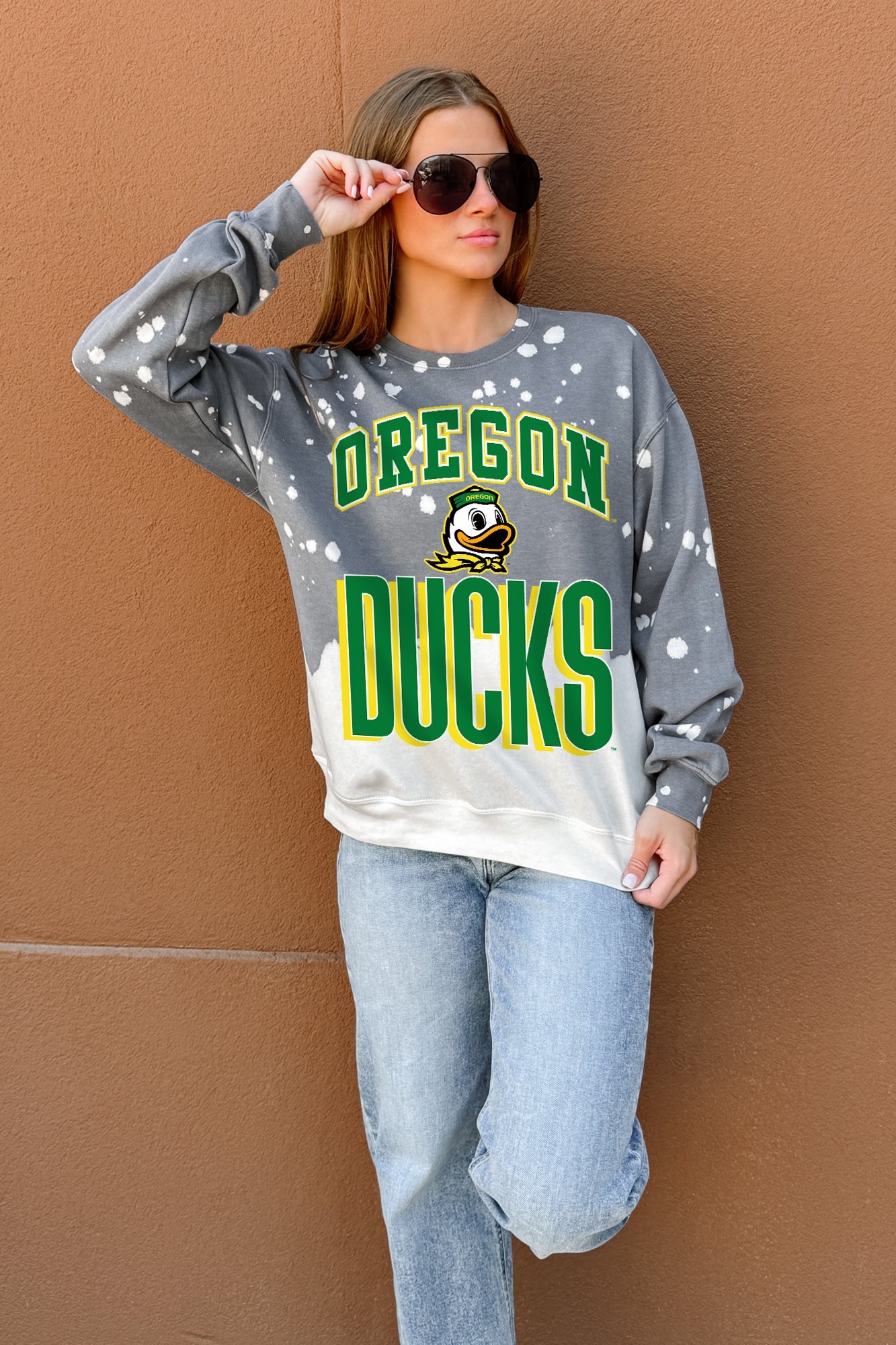 OREGON DUCKS ARCH RIVALS LONG-SLEEVE FRENCH TERRY PULLOVER
