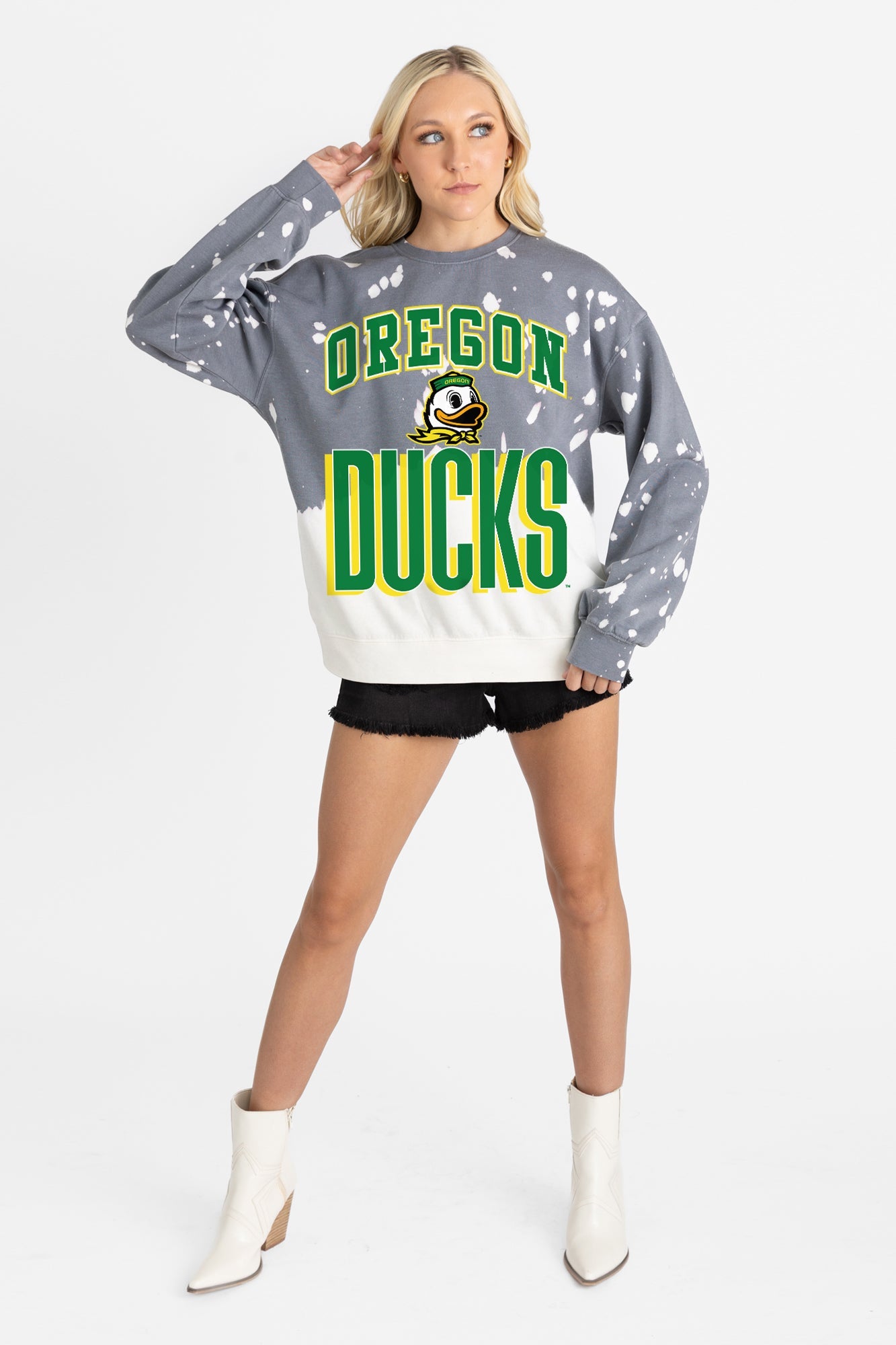 OREGON DUCKS ARCH RIVALS LONG-SLEEVE FRENCH TERRY PULLOVER