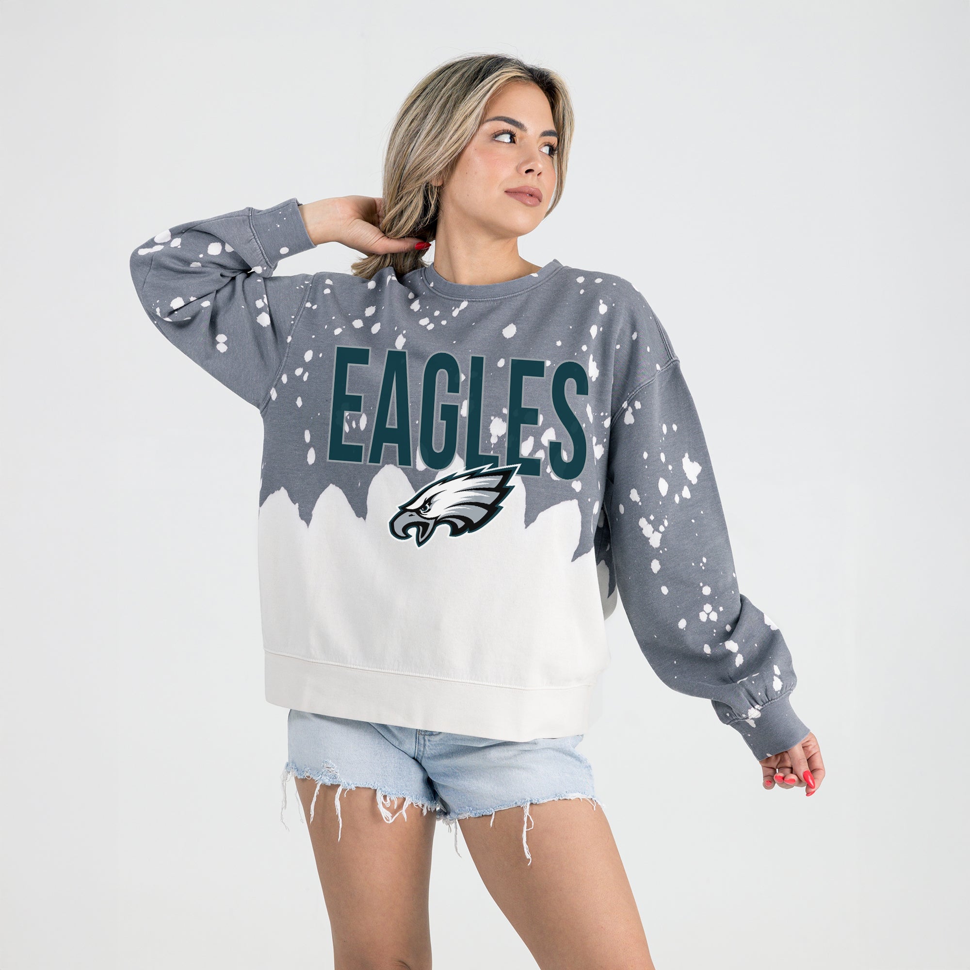 PHILADELPHIA EAGLES CASUAL FAN LONG-SLEEVE FRENCH TERRY PULLOVER
