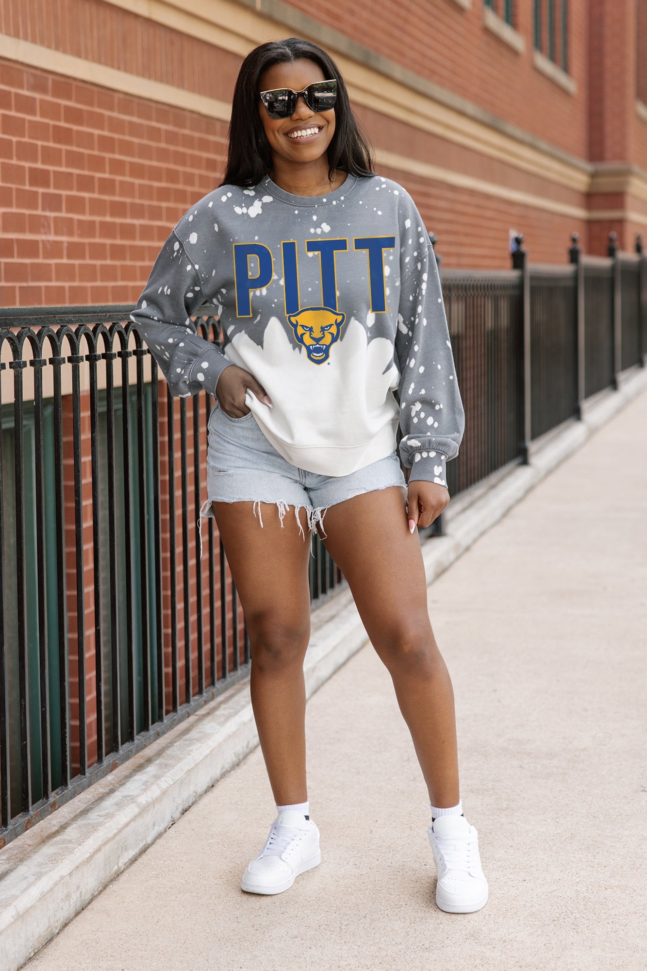 PITTSBURGH PANTHERS CASUAL FAN LONG-SLEEVE FRENCH TERRY PULLOVER
