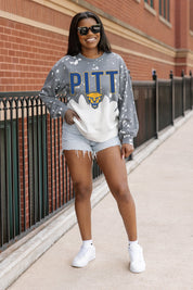 PITTSBURGH PANTHERS CASUAL FAN LONG-SLEEVE FRENCH TERRY PULLOVER