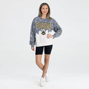 PURDUE BOILERMAKERS CASUAL FAN LONG-SLEEVE FRENCH TERRY PULLOVER
