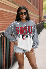 SAN DIEGO STATE AZTECS CASUAL FAN LONG-SLEEVE FRENCH TERRY PULLOVER