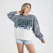 SEATTLE SEAHAWKS CASUAL FAN LONG-SLEEVE FRENCH TERRY PULLOVER
