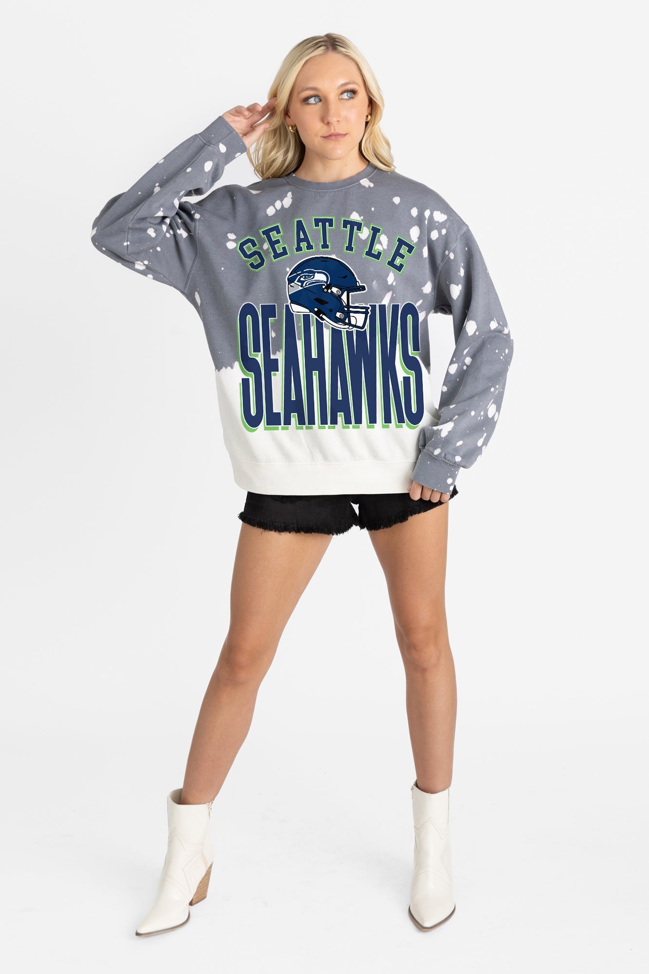 SEATTLE SEAHAWKS ARCH RIVALS LONG-SLEEVE FRENCH TERRY PULLOVER