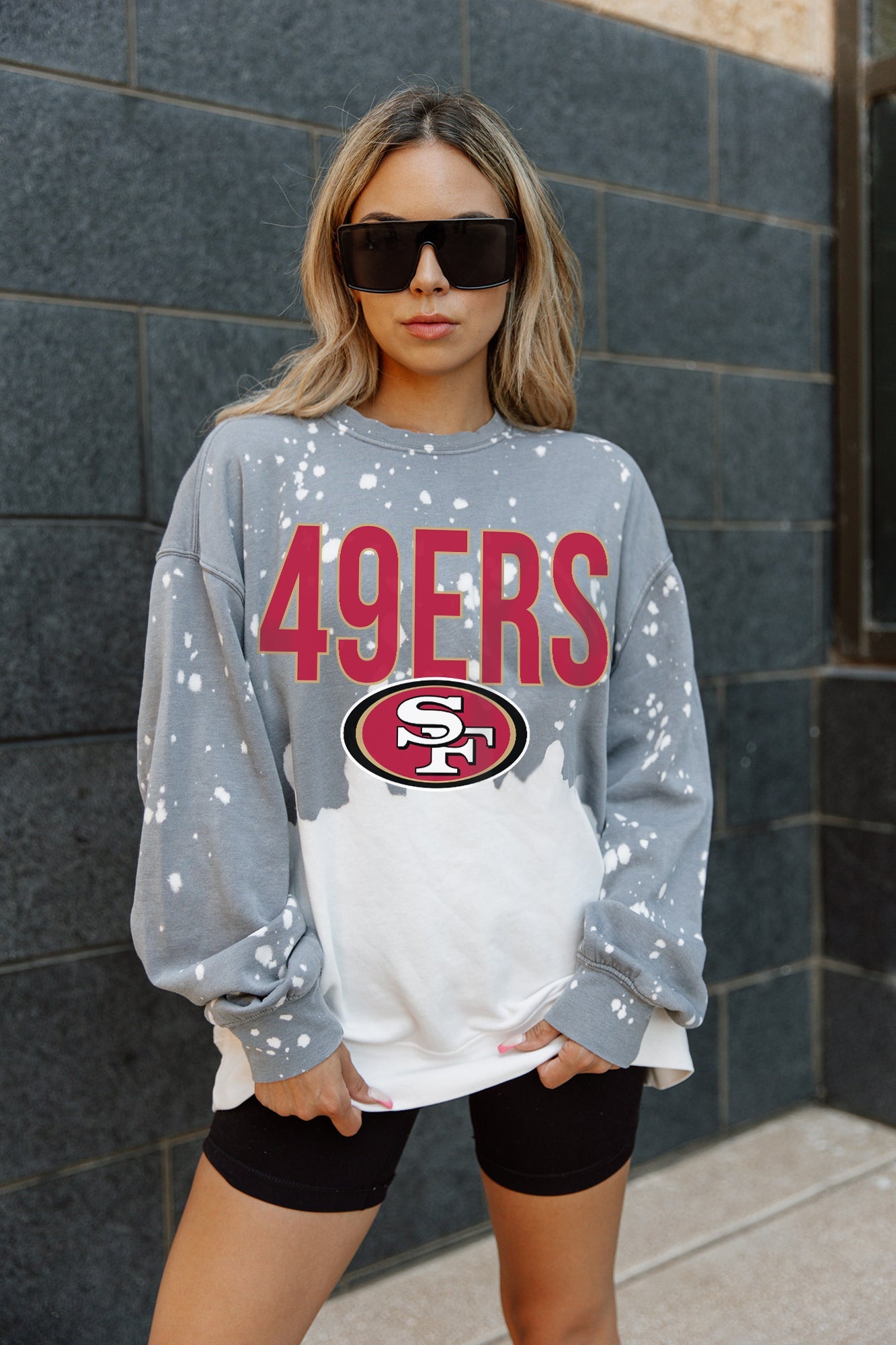 SAN FRANCISCO 49ERS CASUAL FAN LONG-SLEEVE FRENCH TERRY PULLOVER