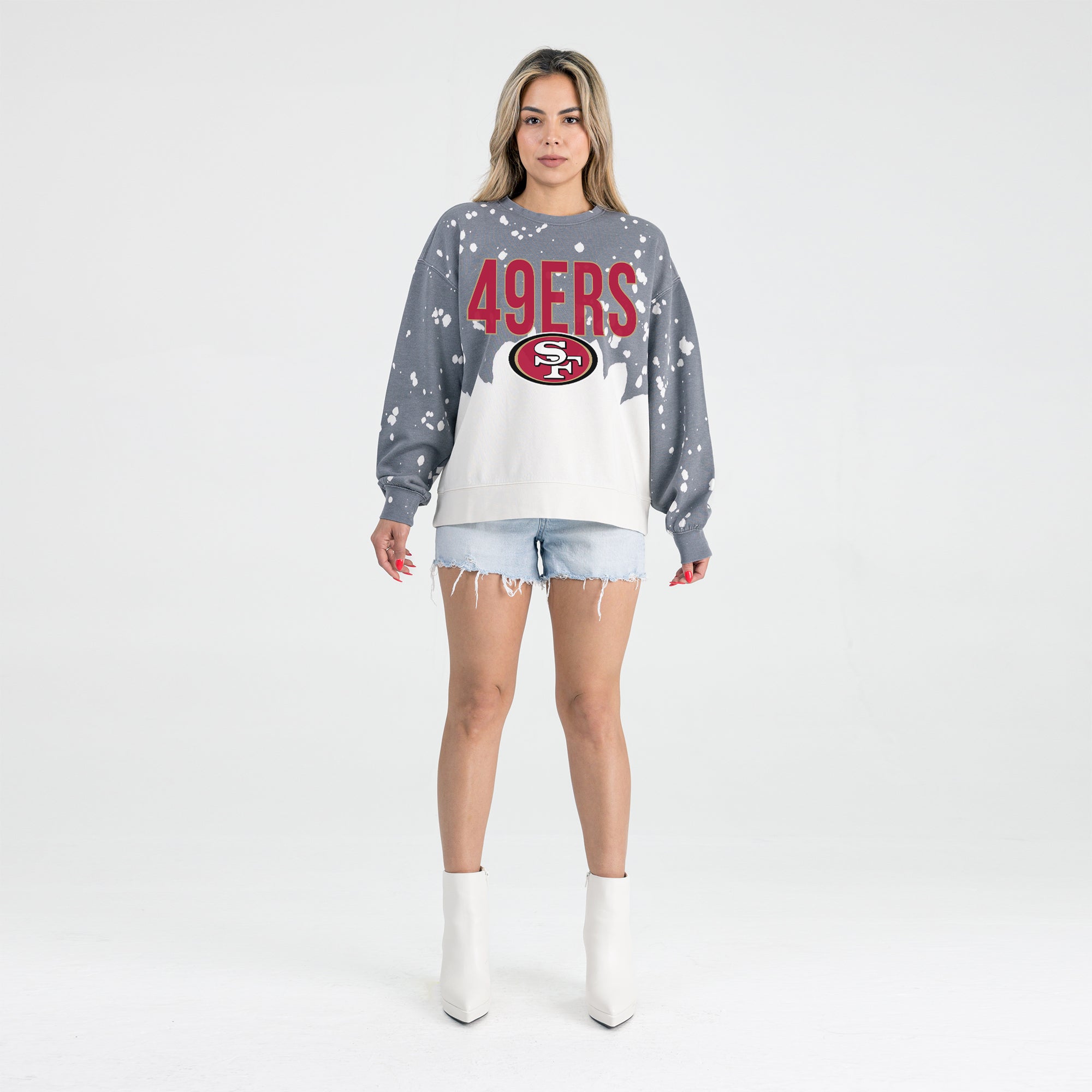 SAN FRANCISCO 49ERS CASUAL FAN LONG-SLEEVE FRENCH TERRY PULLOVER