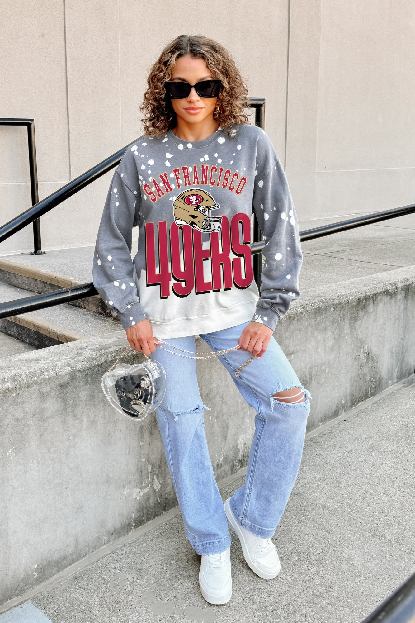 SAN FRANCISCO 49ERS ARCH RIVALS LONG-SLEEVE FRENCH TERRY PULLOVER