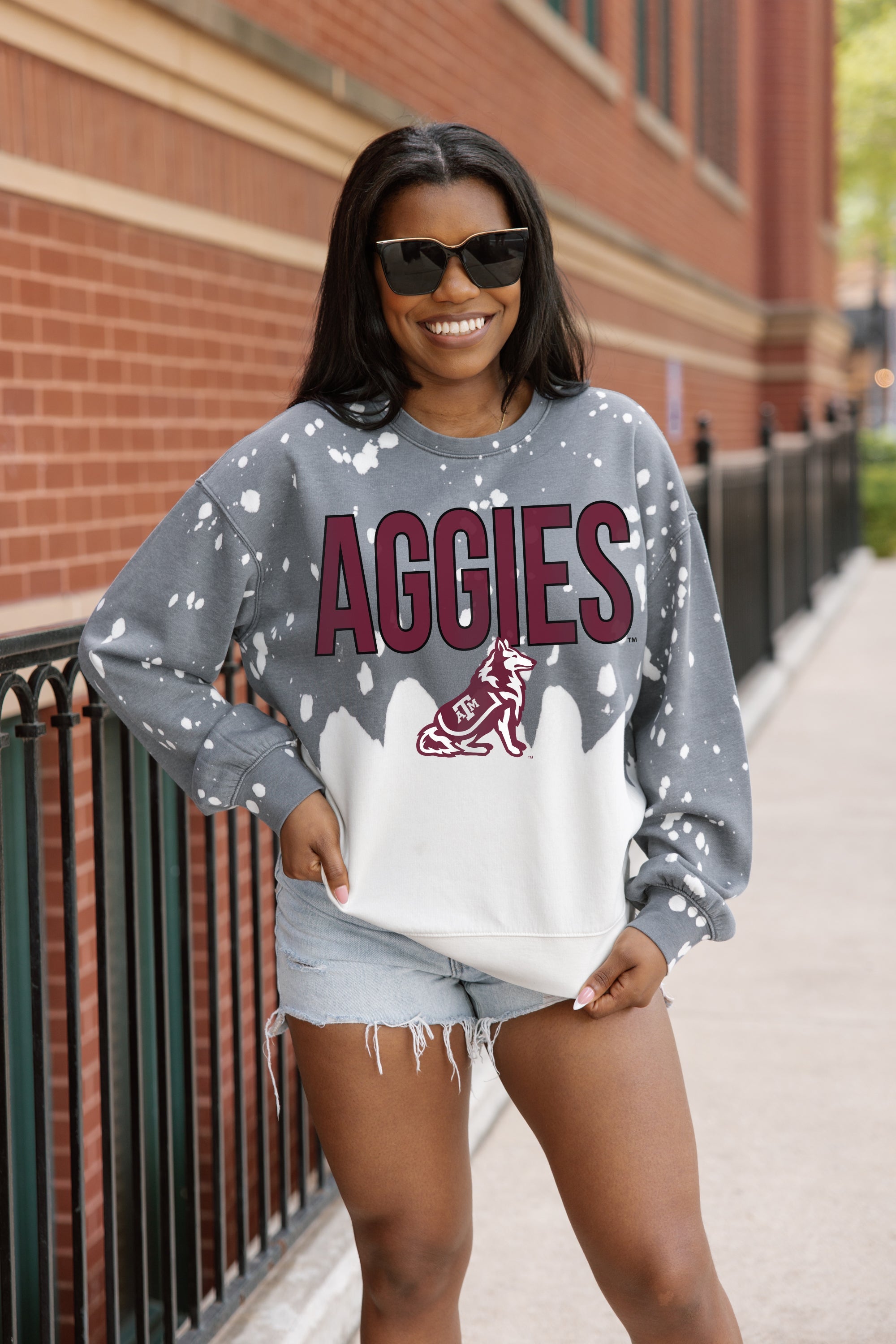 TEXAS A&M AGGIES CASUAL FAN LONG-SLEEVE FRENCH TERRY PULLOVER