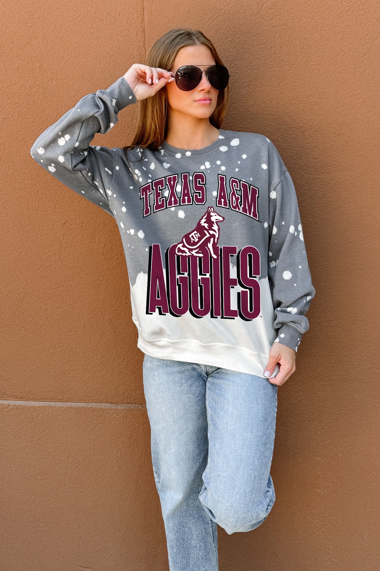 TEXAS A&M AGGIES ARCH RIVALS LONG-SLEEVE FRENCH TERRY PULLOVER