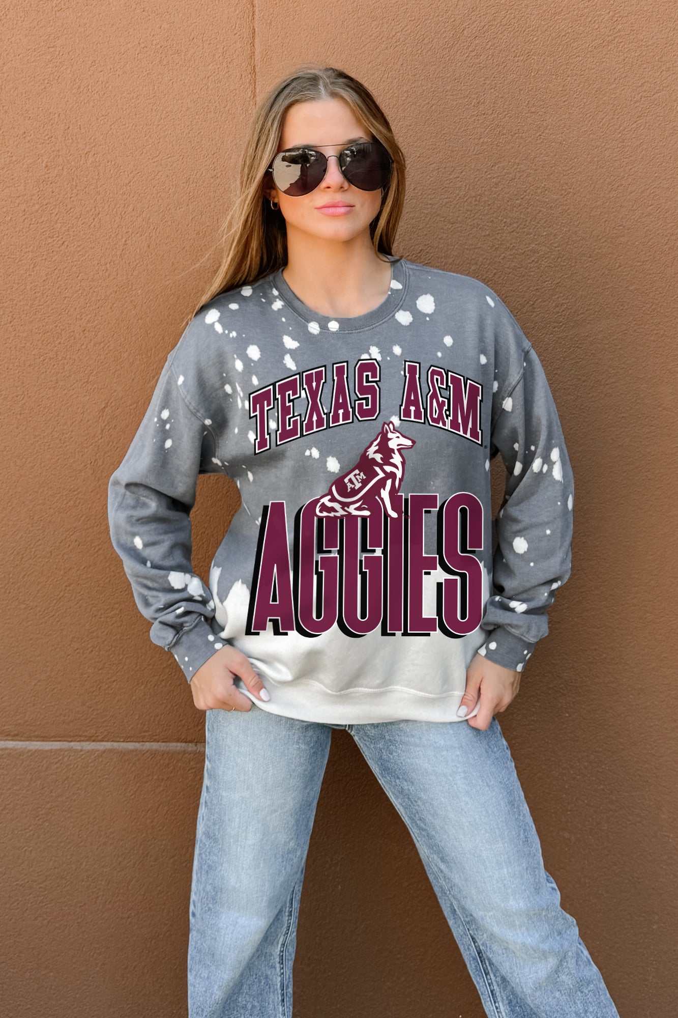 TEXAS A&M AGGIES ARCH RIVALS LONG-SLEEVE FRENCH TERRY PULLOVER