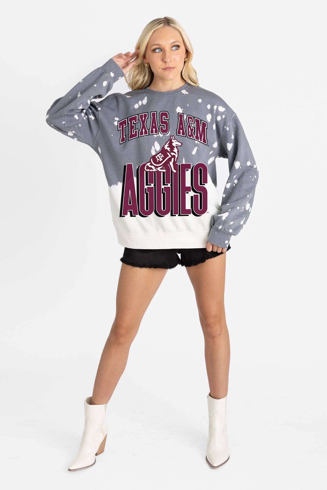 TEXAS A&M AGGIES ARCH RIVALS LONG-SLEEVE FRENCH TERRY PULLOVER