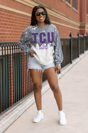 TCU HORNED FROGS CASUAL FAN LONG-SLEEVE FRENCH TERRY PULLOVER