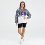 TCU HORNED FROGS CASUAL FAN LONG-SLEEVE FRENCH TERRY PULLOVER