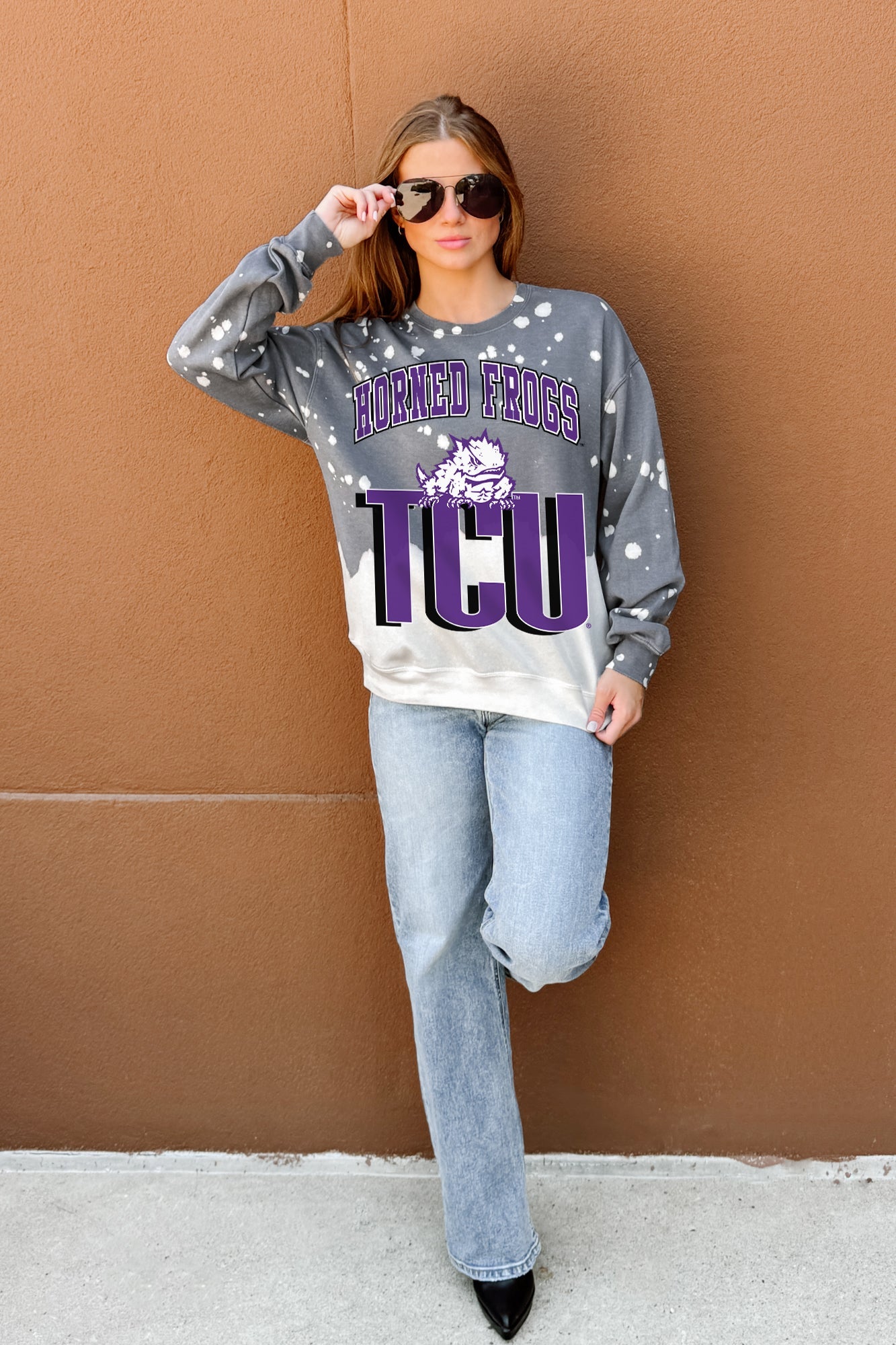 TCU HORNED FROGS ARCH RIVALS LONG-SLEEVE FRENCH TERRY PULLOVER