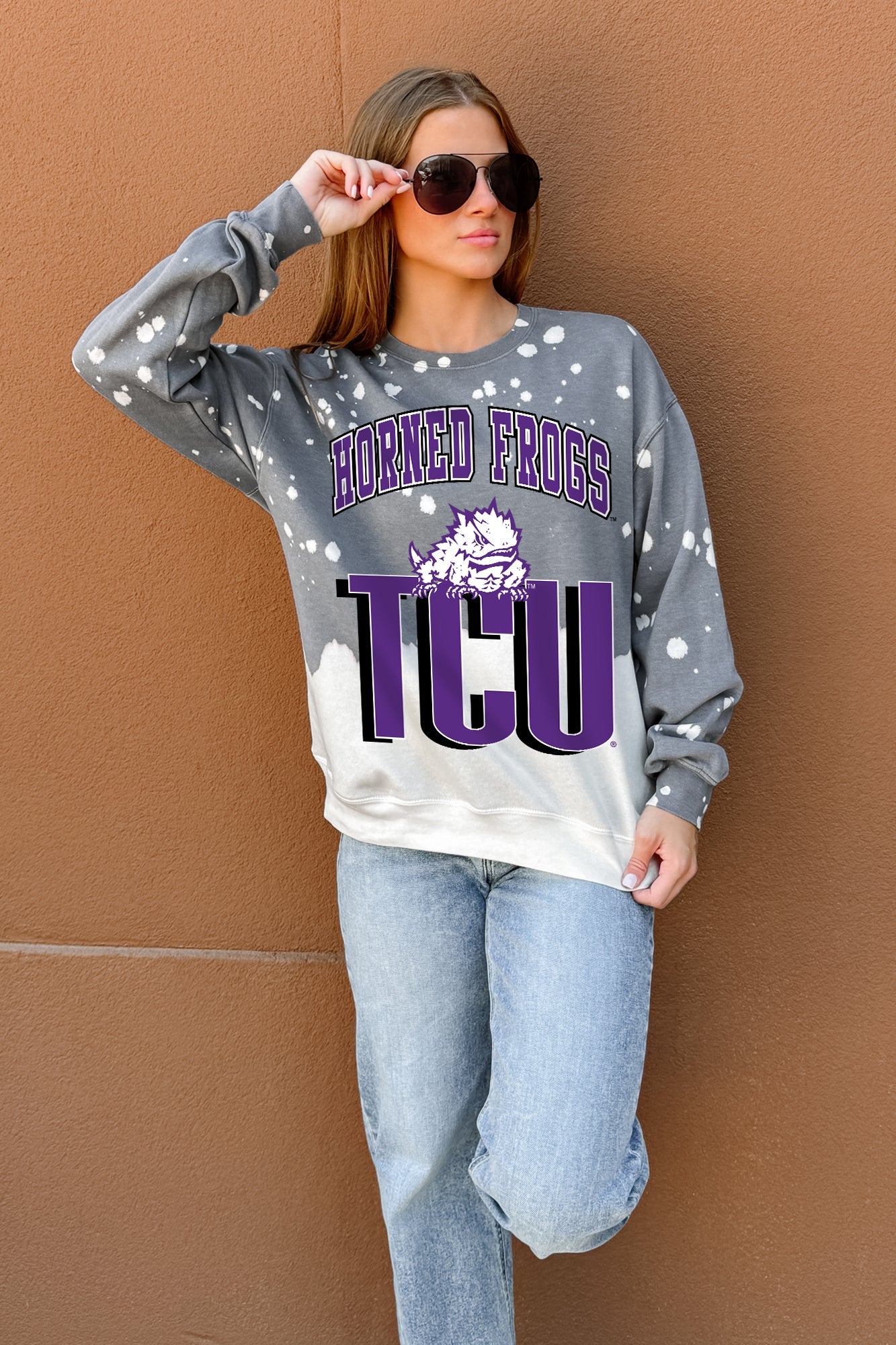 TCU HORNED FROGS ARCH RIVALS LONG-SLEEVE FRENCH TERRY PULLOVER